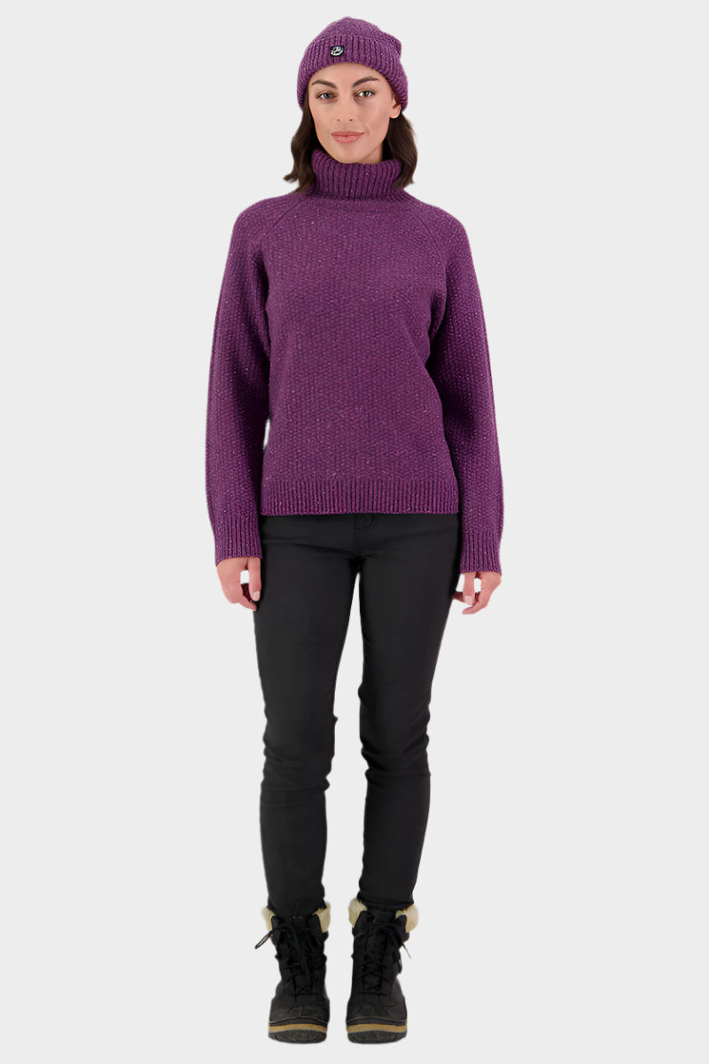 Swanndri Women's Lyttelton V2 Roll Neck Jumper - Dk Plum