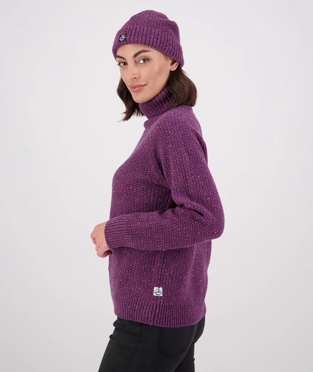 Swanndri Women's Lyttelton V2 Roll Neck Jumper - Dk Plum