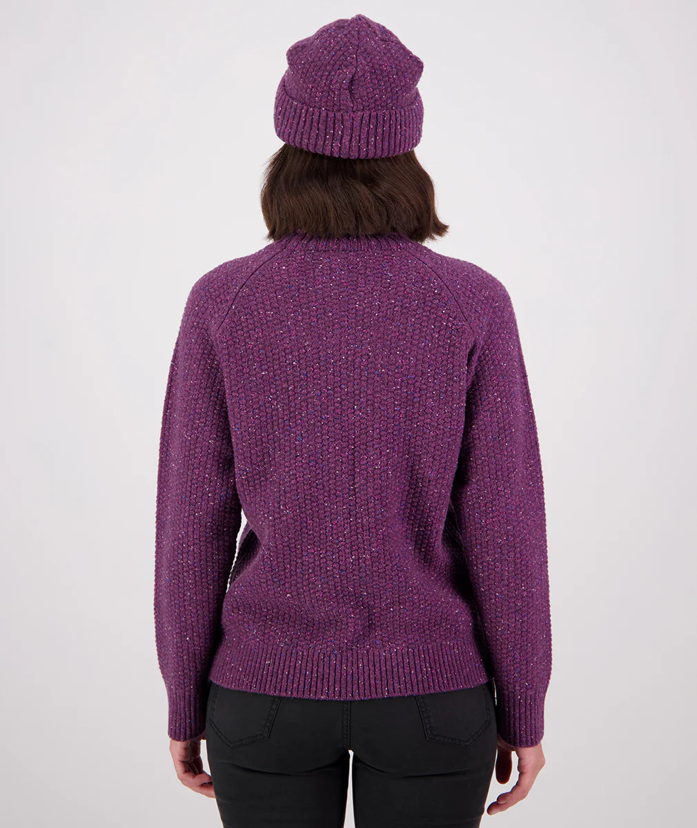 Swanndri Women's Lyttelton V2 Roll Neck Jumper - Dk Plum