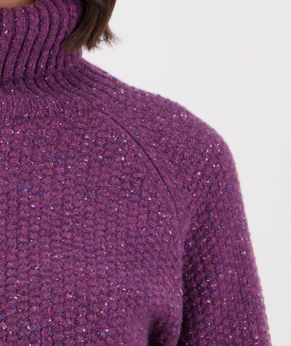 Swanndri Women's Lyttelton V2 Roll Neck Jumper - Dk Plum