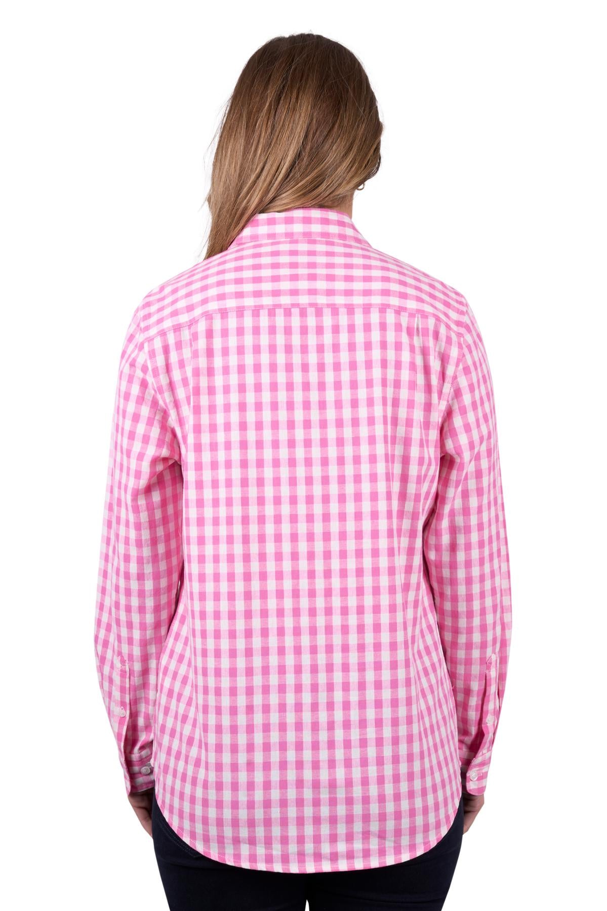 Hard Slog Women’s Melly Full Placket Long Sleeve Shirt - Pink