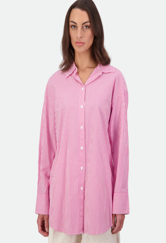 Swanndri Women's Sienna Long Sleeve Shirt - Watermelon Stripe