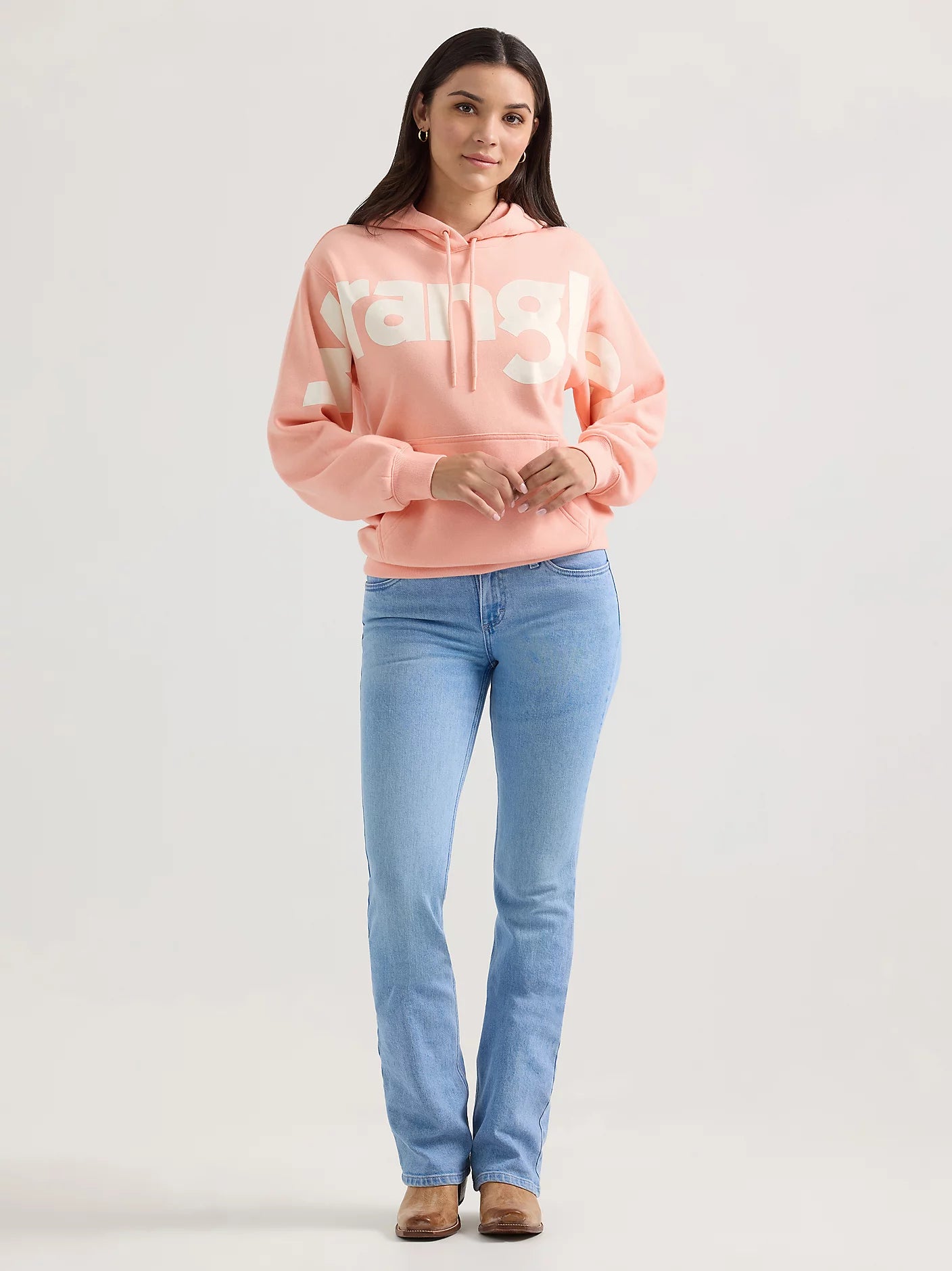 Wrangler Women's Bold Logo Hoodie - Pink