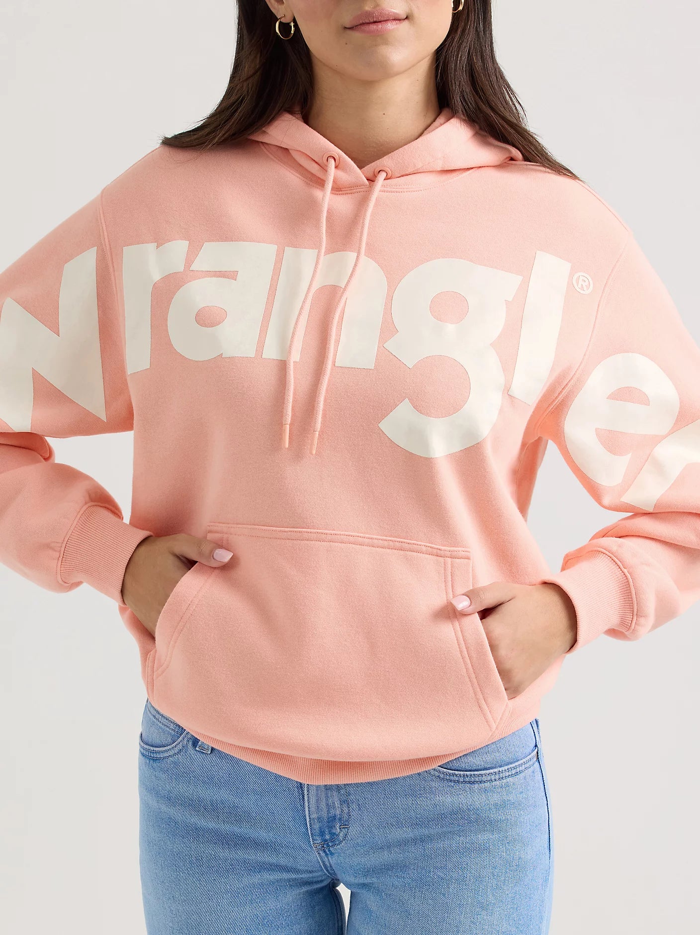 Wrangler Women's Bold Logo Hoodie - Pink