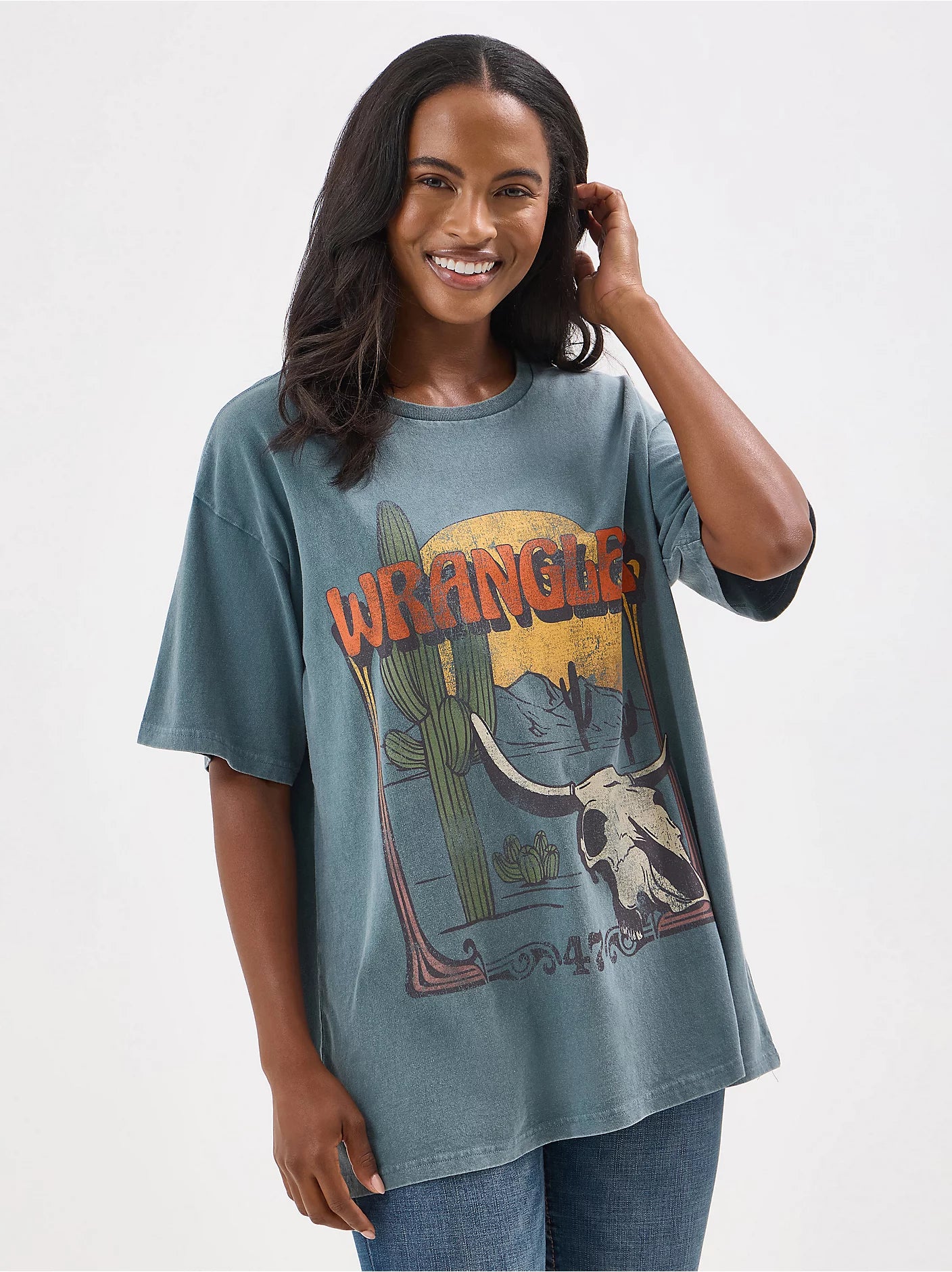 Wrangler Women's Western Graphic Oversized Tee
