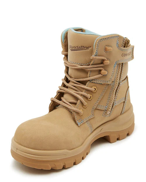 Blundstone Womens Rotoflex 8864 Zip Sided Safety Boot - Sand