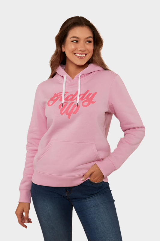 Ringers Western Melrose Women's Hoodie (Giddy Up) - Pastel Pink