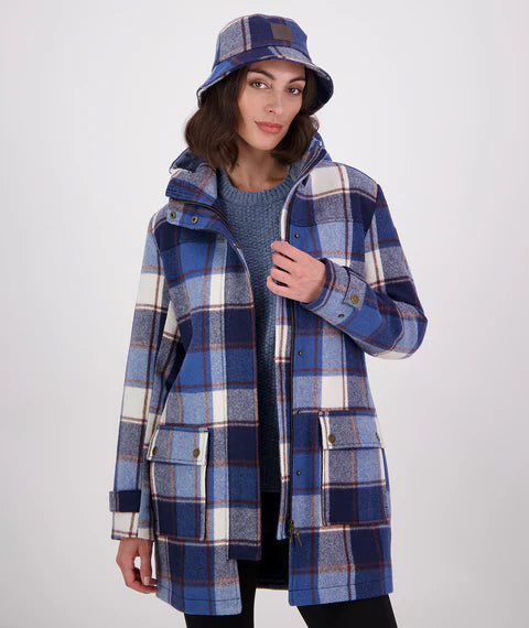 Swanndri Women's Annmore Wool Overcoat - Fitzroy Check