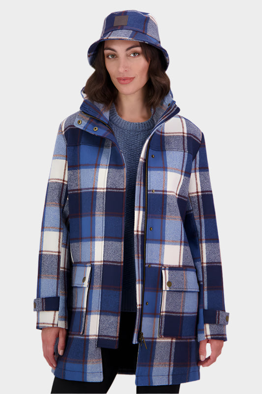 Swanndri Women's Annmore Wool Overcoat - Fitzroy Check