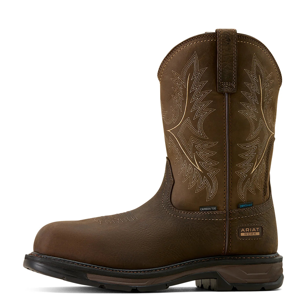 Ariat Men's WorkHog XT Waterproof Wide Square Toe Carbon Toe Work Boot - Bruin Brown/Mocha