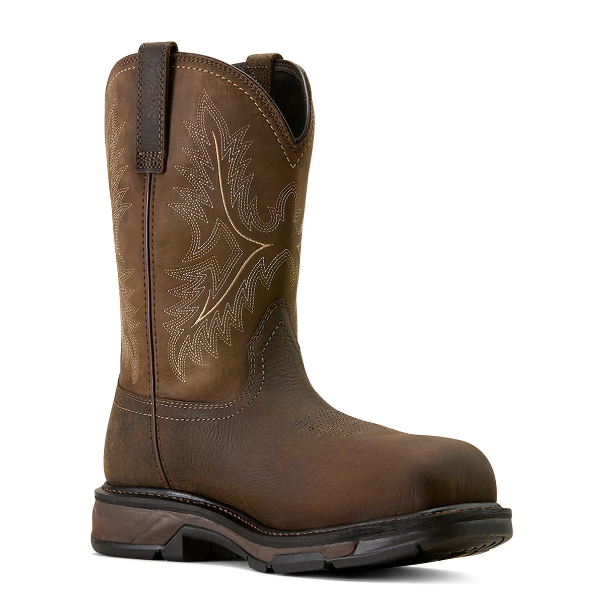 Ariat Men's WorkHog XT Waterproof Wide Square Toe Carbon Toe Work Boot - Bruin Brown/Mocha