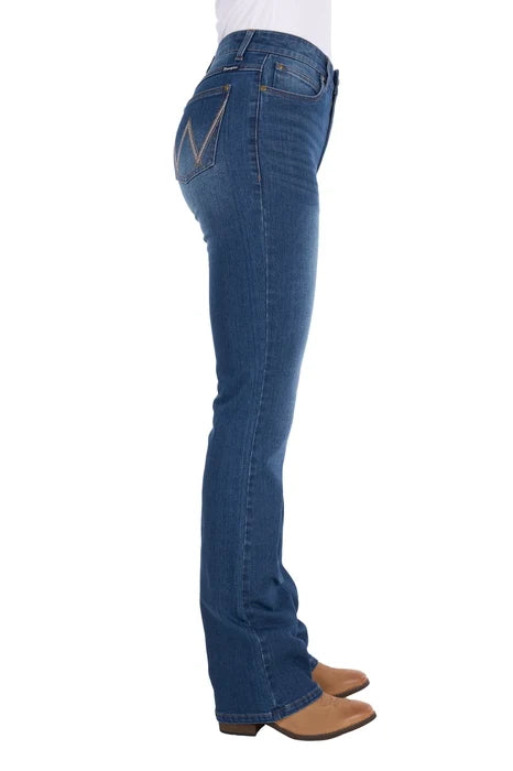 Wrangler Women's Etta Boot Cut Stretch Jean - Mid Indigo
