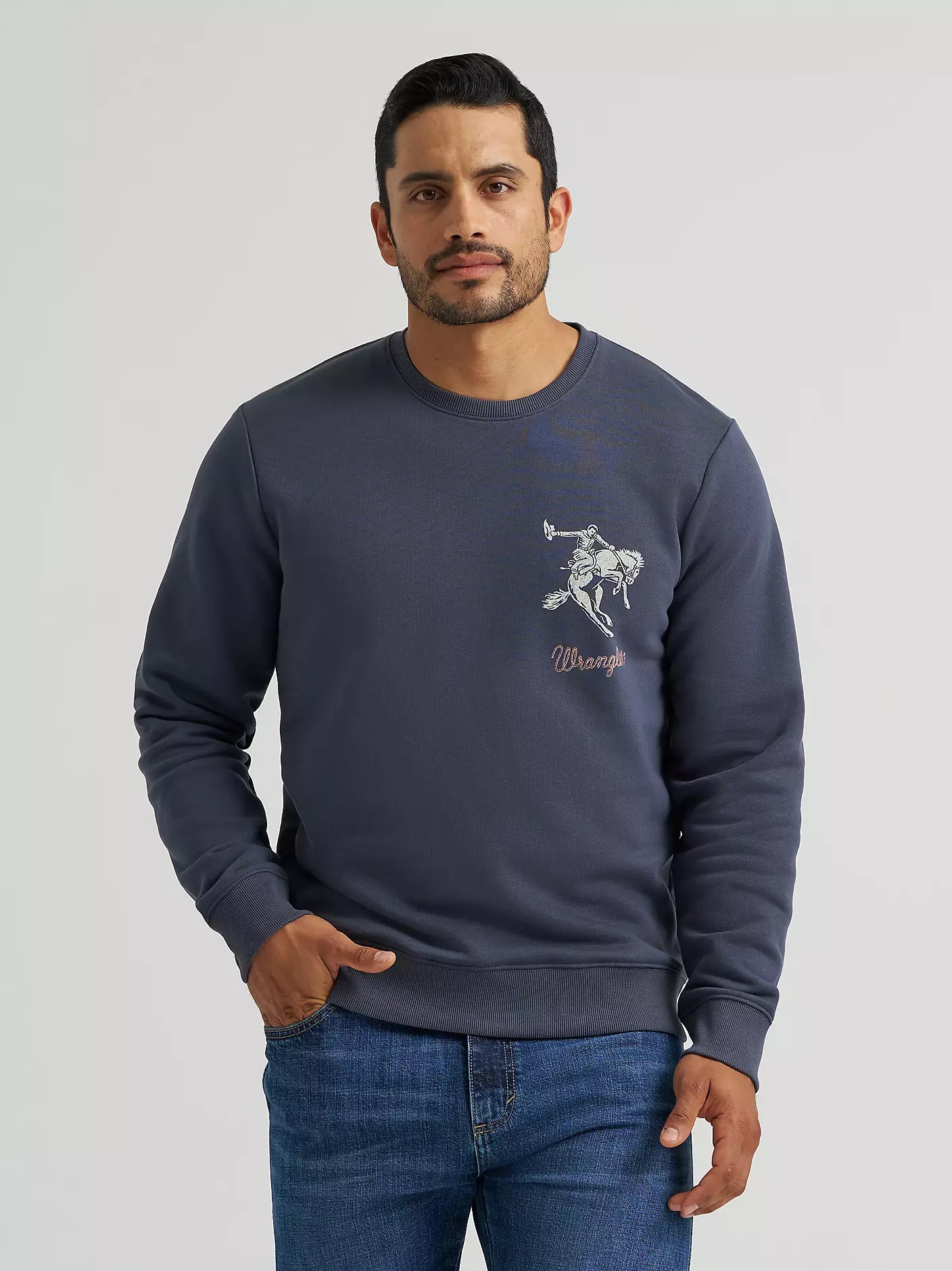 Wrangler Men's Bucking Rider Graphic Fleece Sweatshirt
