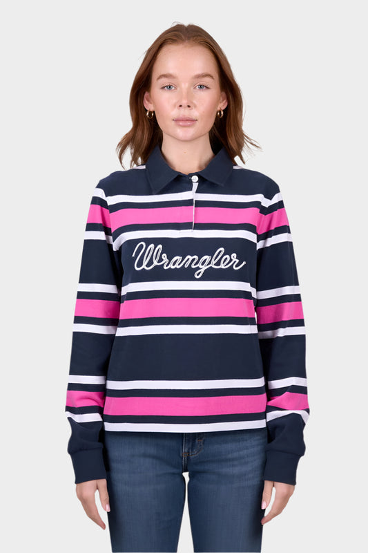 Wrangler Women Moira Rugby - Navy/Fuchsia