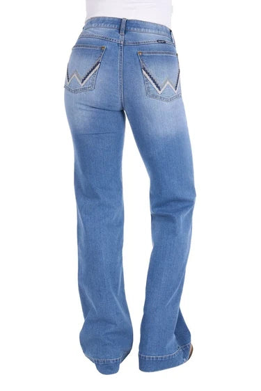 Wrangler Womens Margo Trouser Jean-Willow - Kora Blue