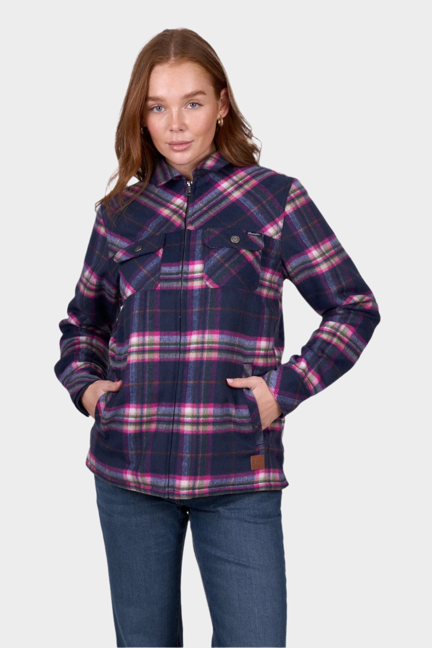 Wrangler Womens Selma Shirt Jacket - Navy