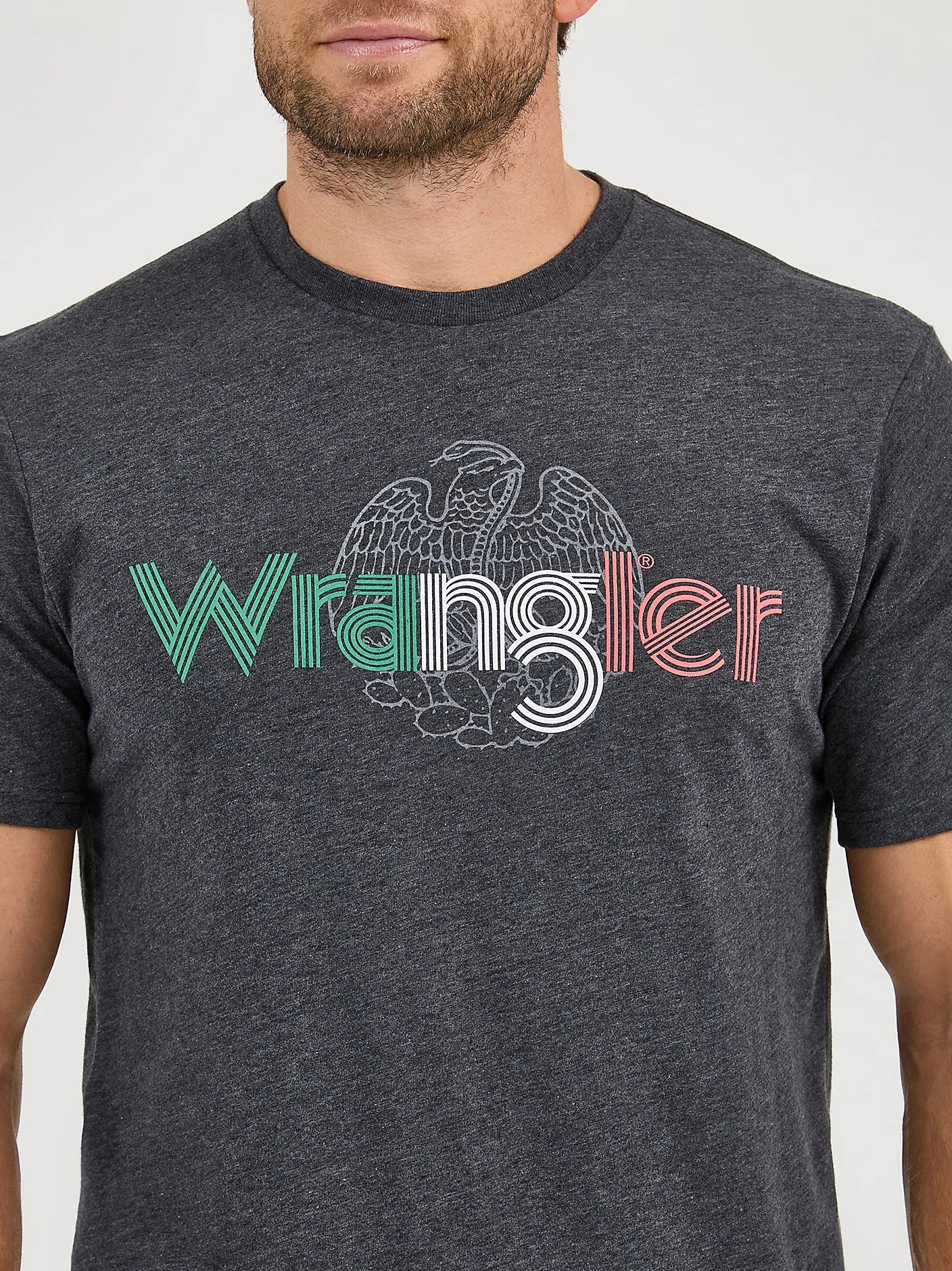 Wrangler Men's Mexico Flag Logo T-Shirt - Black