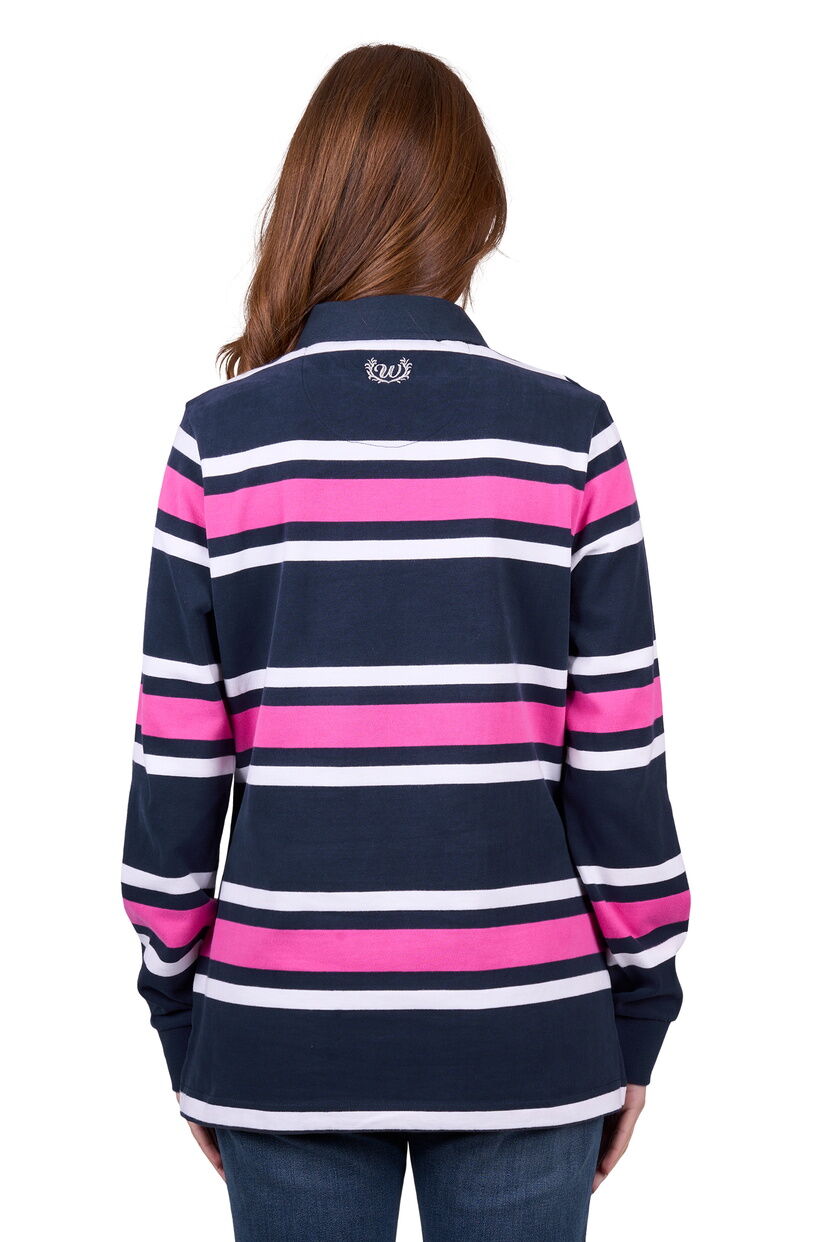 Wrangler Women Moira Rugby - Navy/Fuchsia
