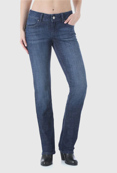 Wrangler Women's Premium Patch Mae Straight Leg Jean - Dark Stone