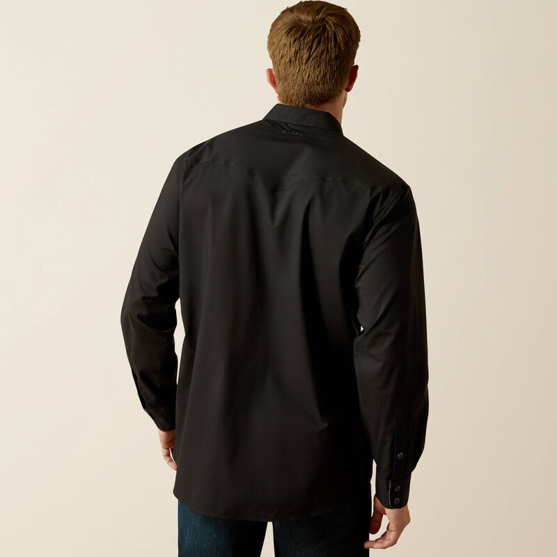 Ariat Men's Wrinkle Free Refined Slub Classic Fit Shirt - Black