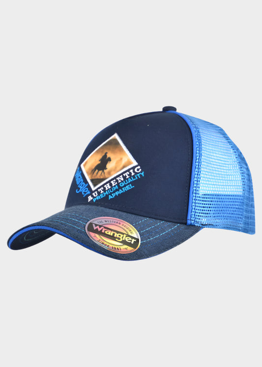 WRANGLER KIDS TAREE TRUCKER CAP (NAVY)