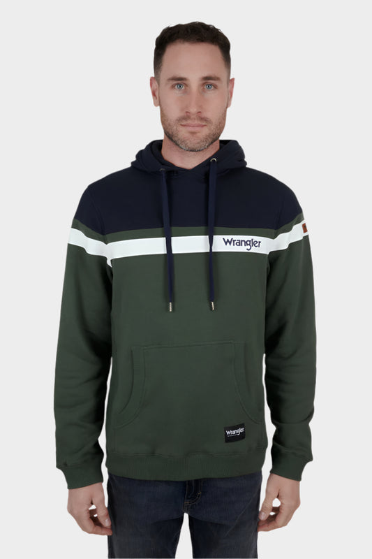 WRANGLER MENS JONATHON HOODIE (NAVY/CYPRESS)
