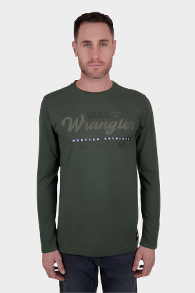 WRANGLER MENS FARRELL LONG SLEEVE TEE (CYPRESS)