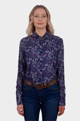 WRANGLER WOMEN'S BETH LONG SLEEVE SHIRT (NAVY)