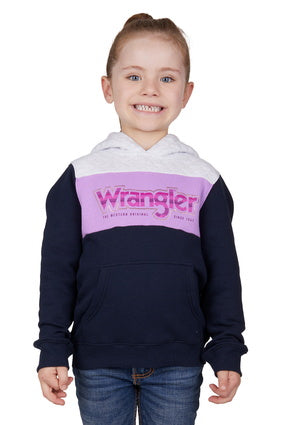 WRANGLER GIRLS SALLEY PULLOVER HOODIE (NAVY/WHITE)-Clearance
