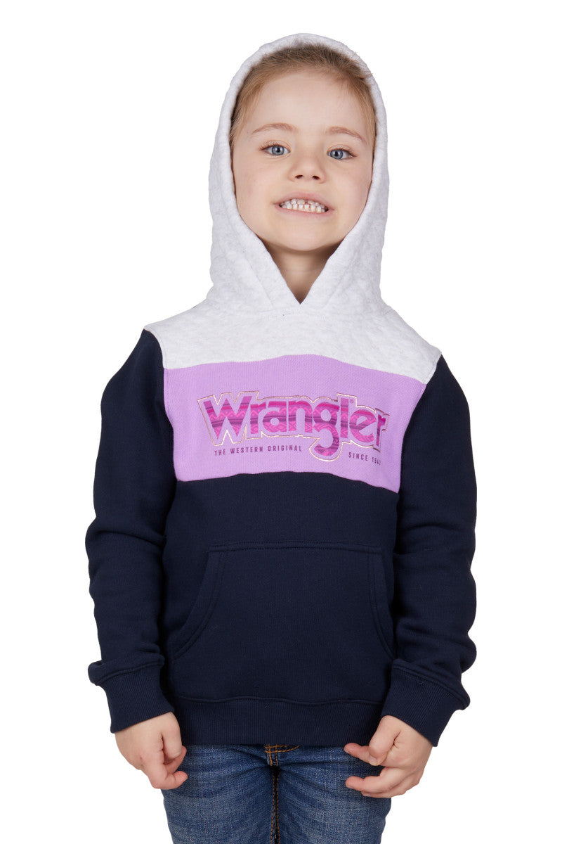 WRANGLER GIRLS SALLEY PULLOVER HOODIE (NAVY/WHITE)-Clearance