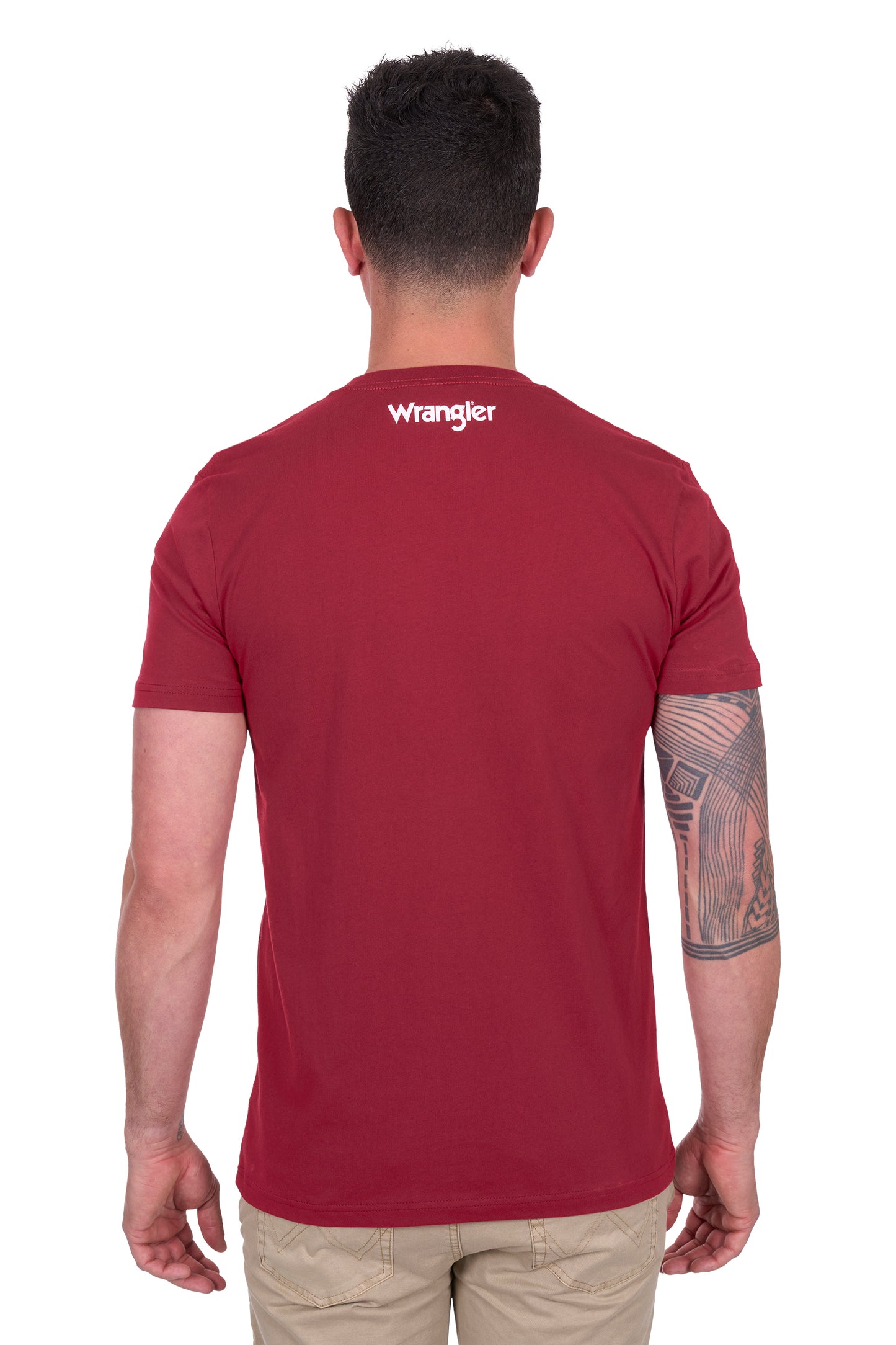 Wrangler Men's WESLEY SS Tee - Red