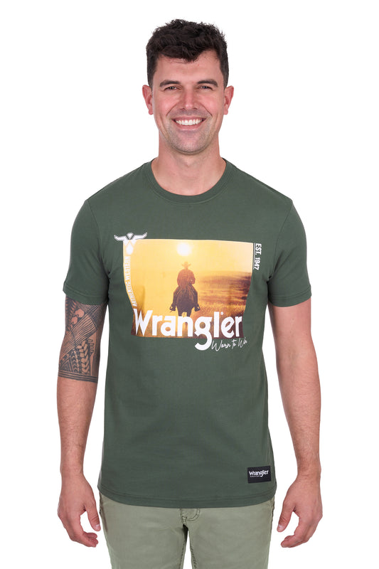 Wrangler Men's ANDRE SS Tee - Cypress