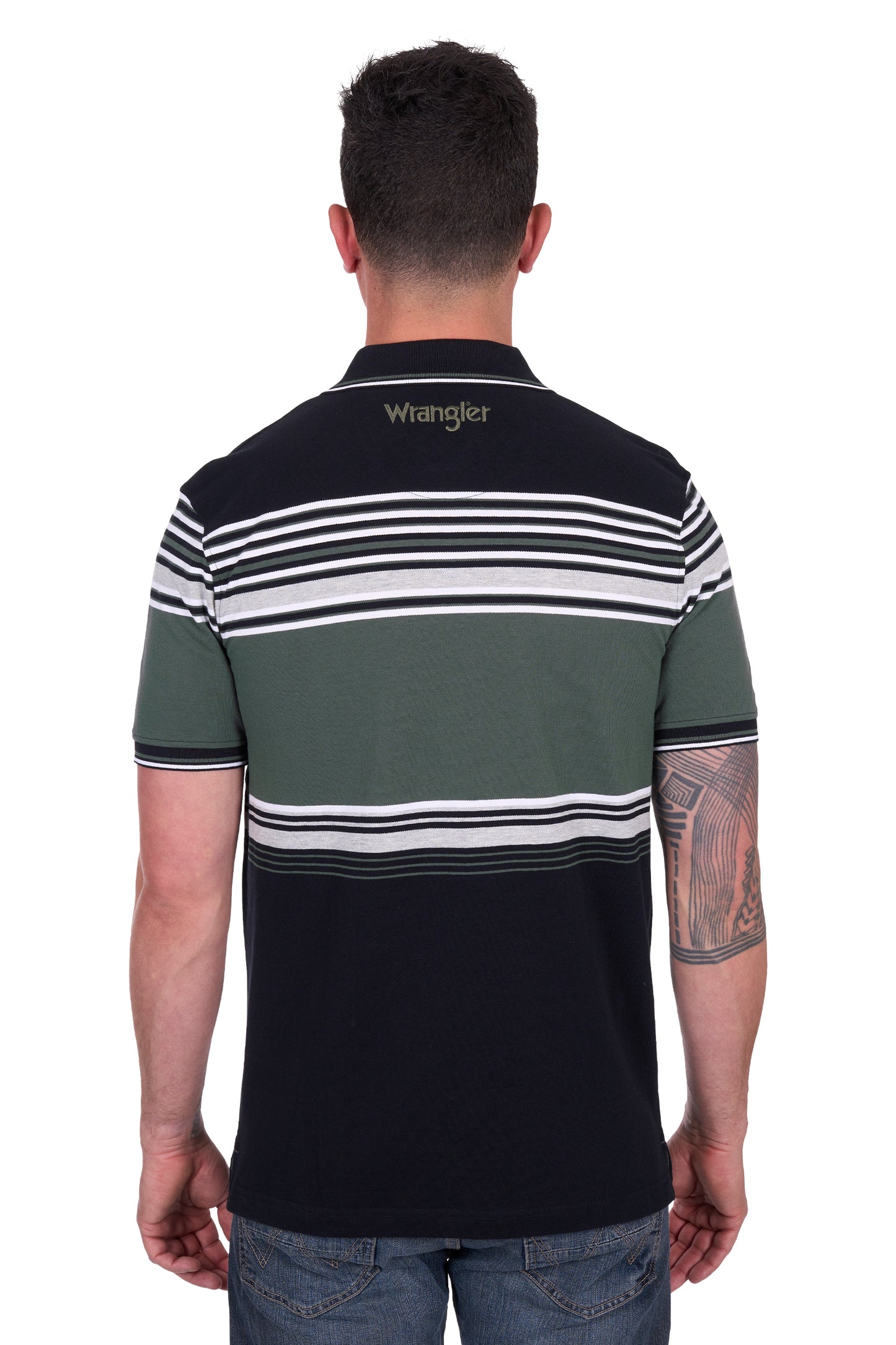 Wrangler Men's CHRIS SS Polo - Black/Cypress