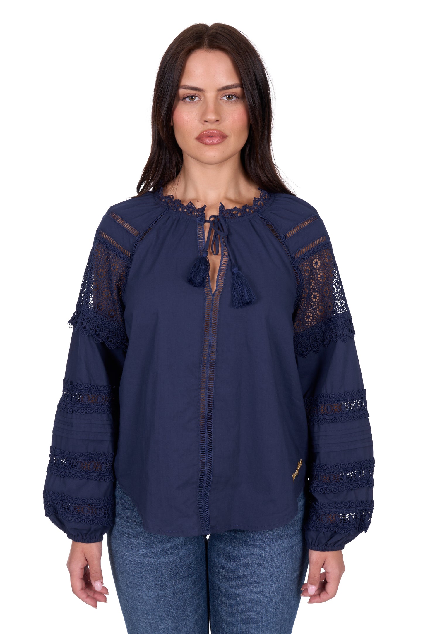 Wrangler Women's TAMARA LS Blouse - Navy