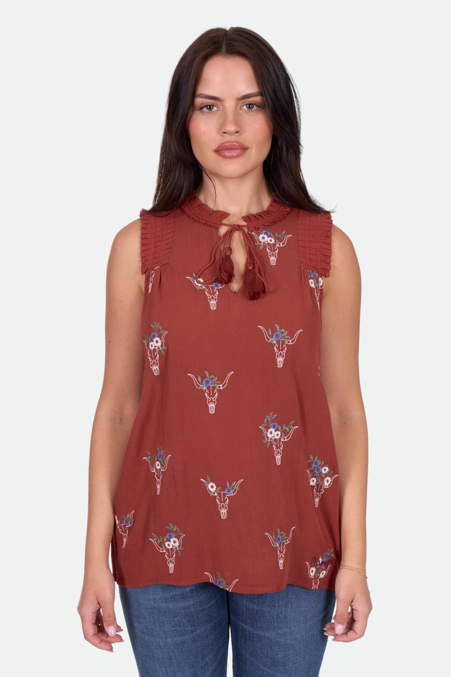Wrangler Women's KRISSY SL Blouse - Rust
