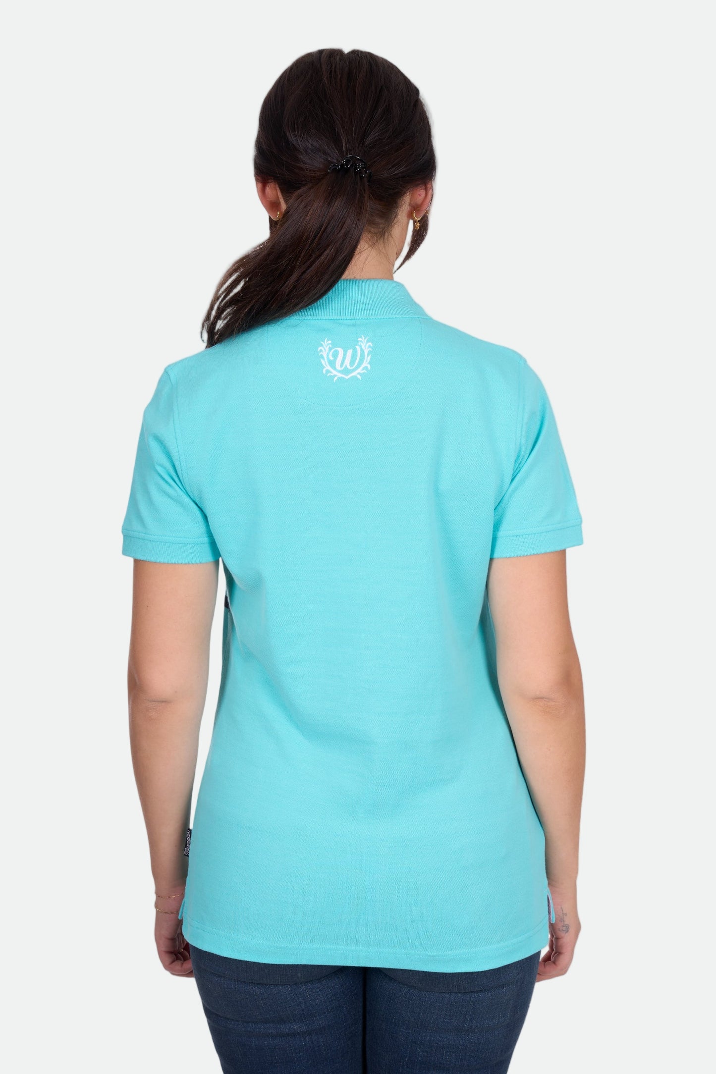 Wrangler Women's LYNDEL SS Polo - Aqua