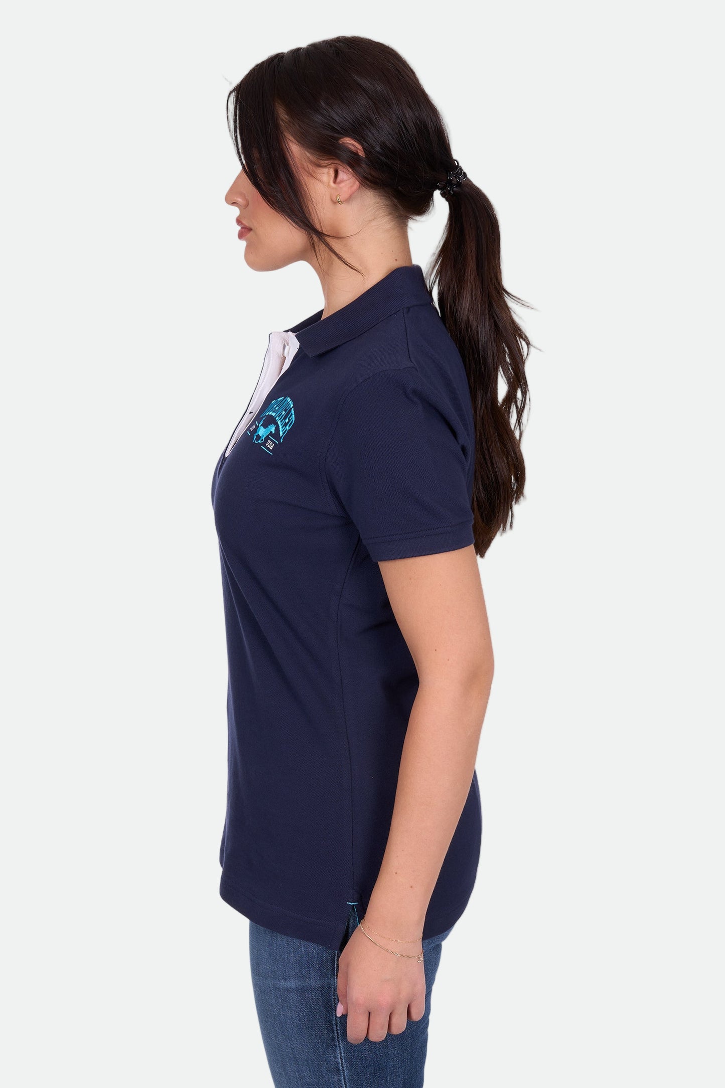 Wrangler Women's ELIZA SS Polo - Navy