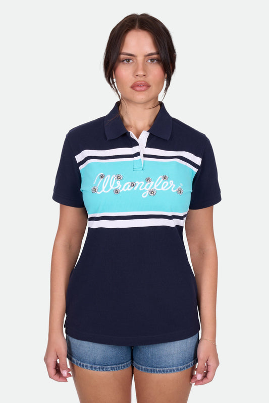 Wrangler Women's MISTIE SS Polo - Navy