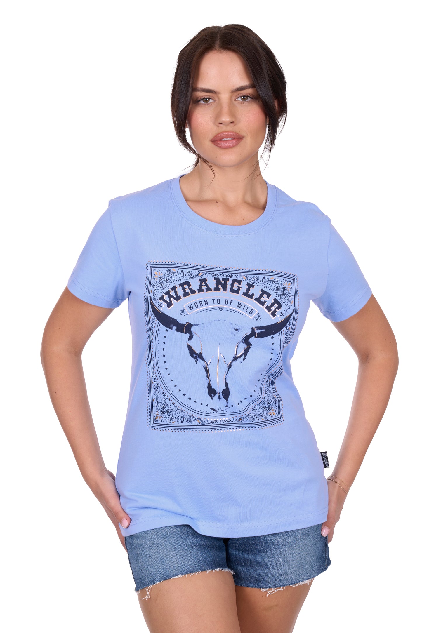 Wrangler Women's ELOISE SS Tee - Blue