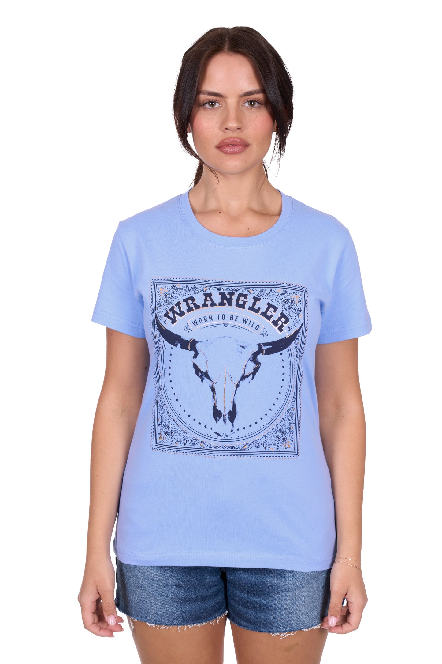 Wrangler Women's ELOISE SS Tee - Blue
