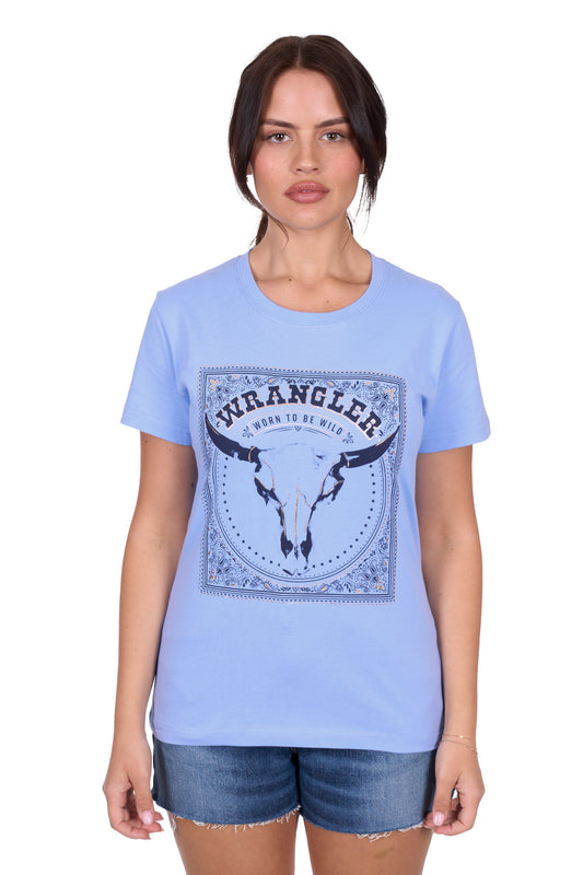 Wrangler Women's ELOISE SS Tee - Blue