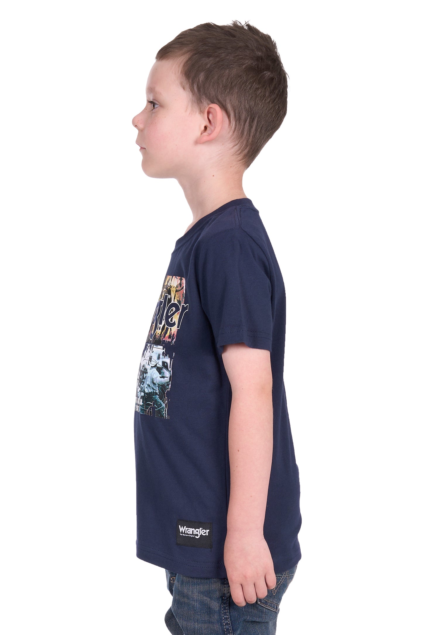 Wrangler Boy's Luis Ss Tee - Navy