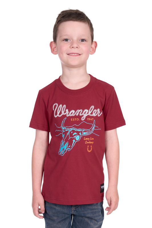 Wrangler Boy's Darren Ss Tee - Red