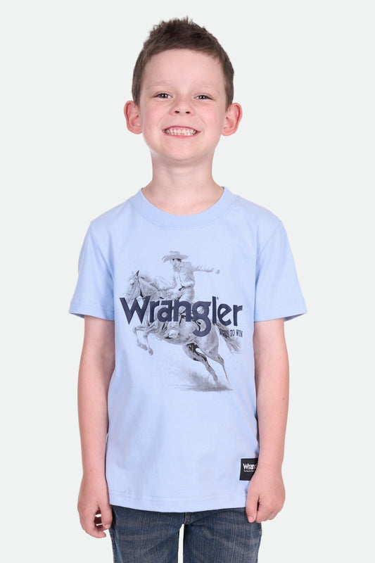 Wrangler Boy's LANCE SS Tee - Light Blue