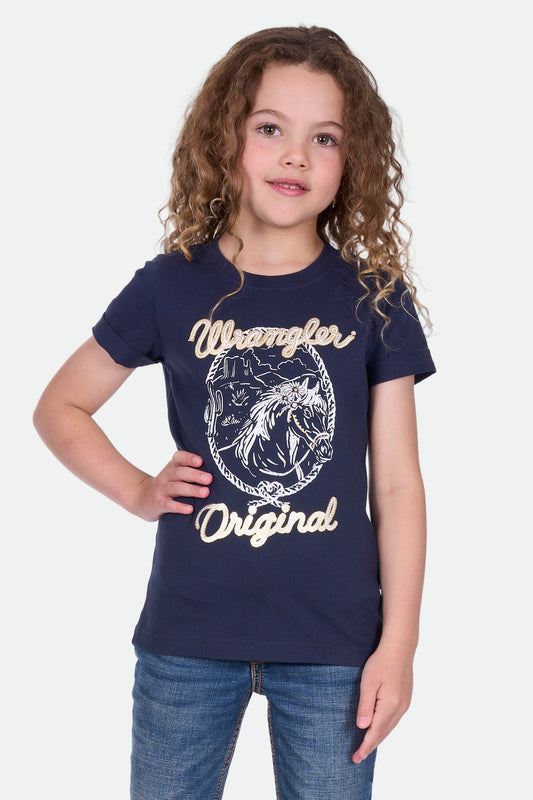Wrangler Girl's GLENDA SS Tee - Navy