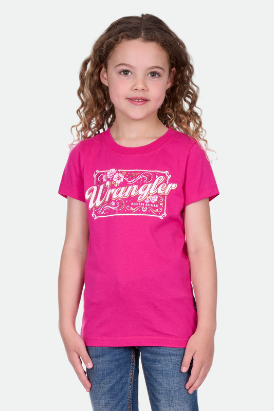 Wrangler Girl's DELILA SS Tee - Hot Pink