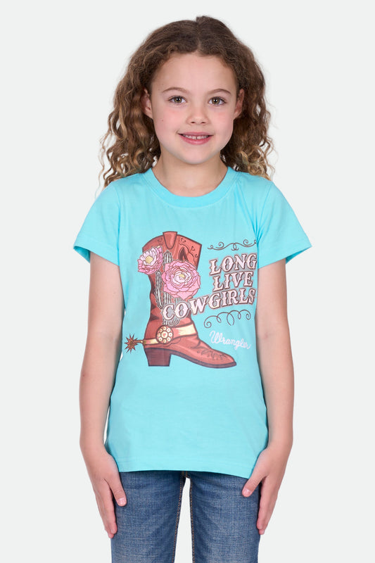 Wrangler Girl's KELLY SS Tee - Aqua