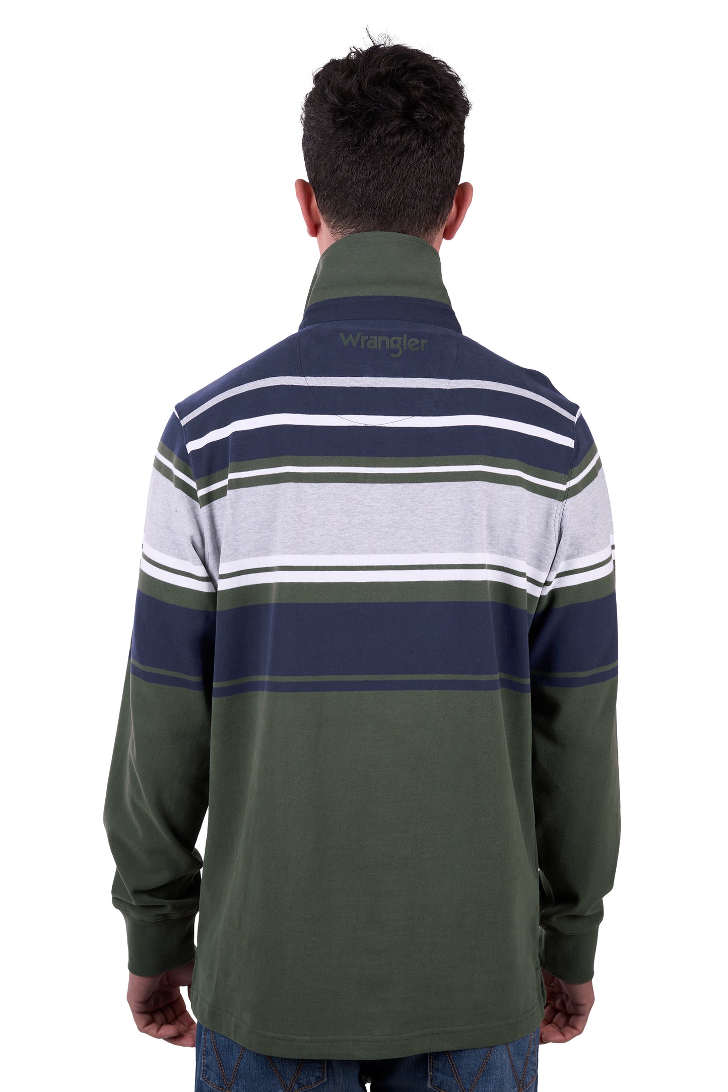 Wrangler MENS ZANE RUGBY - CYPRESS/NAVY