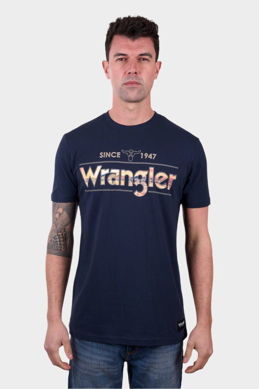 Wrangler  MENS ADAM SS TEE - NAVY