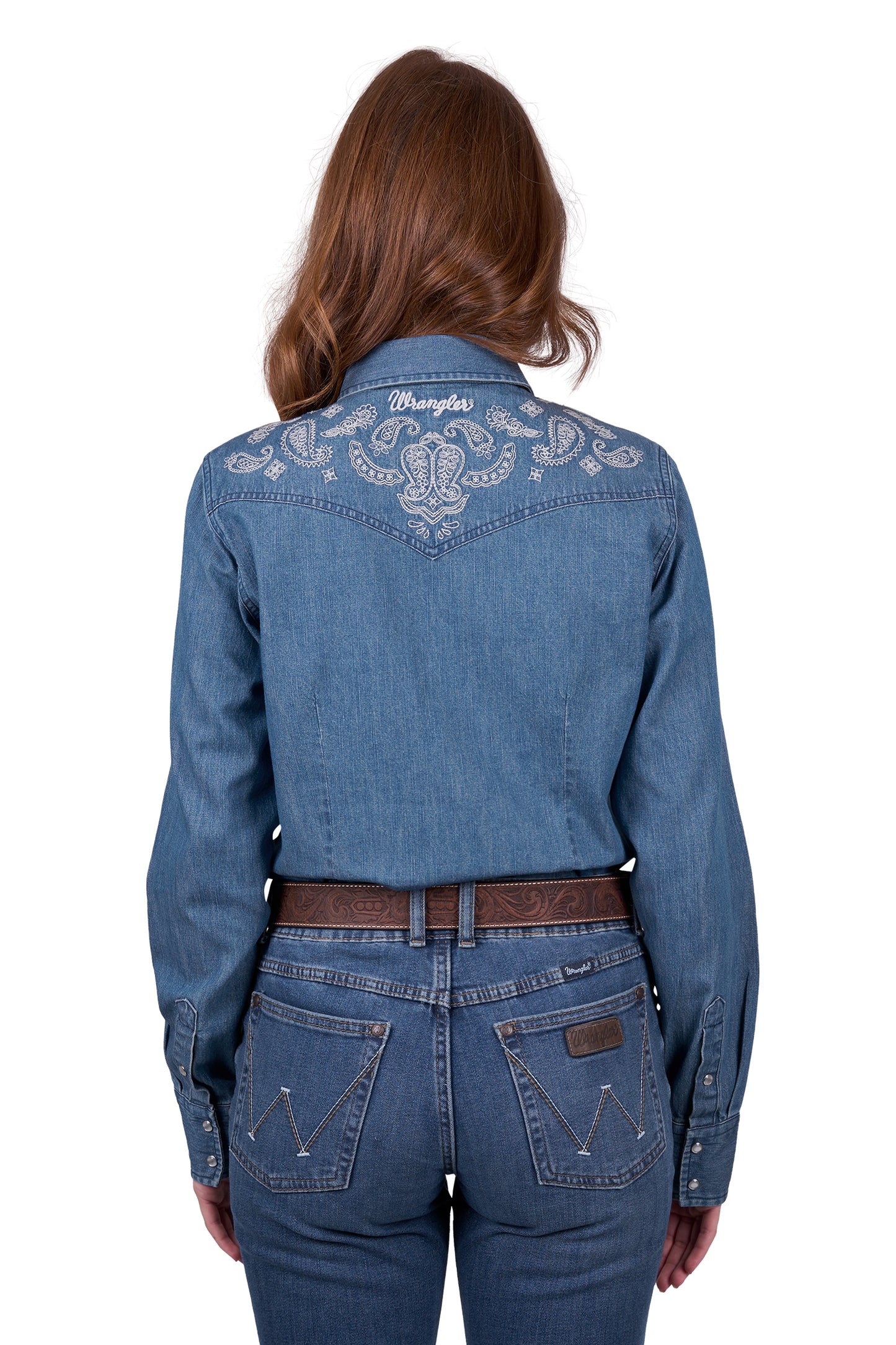 Wrangler Womens CHRISSY LS SHIRT - DENIM